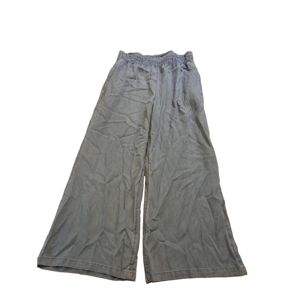 land 'n sea Women's Pants Pull On Relaxed Wide Leg Resort Style Denim Size L